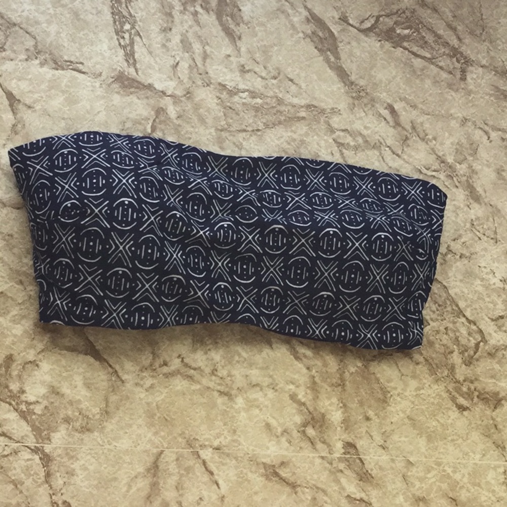 AERIE Bandeau Strapless Bikini Top w/ pads & strap